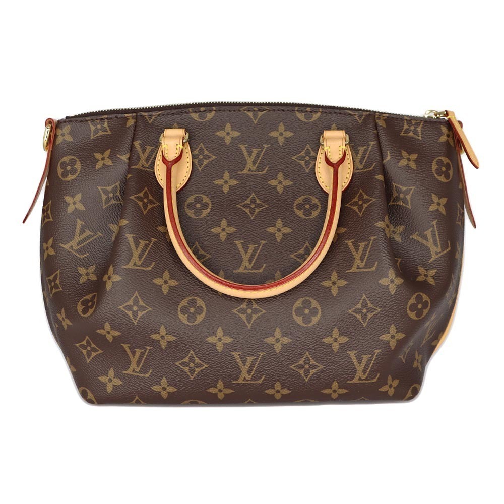 Louis Vuitton Shoulder Bag Handbag Monogram Brown Turenne Leather